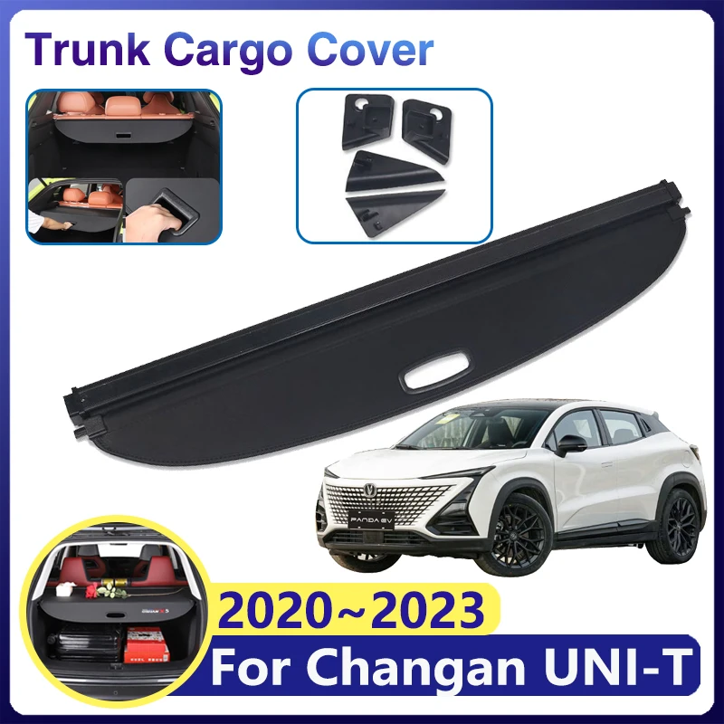 Car Trunk Cargo Cover for Changan UNI-T 2023 Accessories UNI T 2020 2021 2022 Storage Curtain Rear Tray Luggage Security Shade