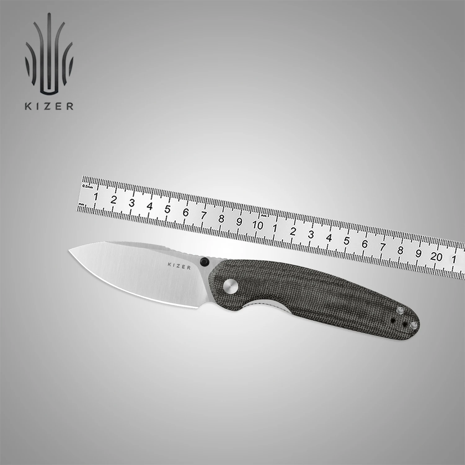 Coltello tascabile Kizer EDC Meteora V3730A1/A2/A3 Micarta/Alluminio/Richlite con manico lama Nitro-V Coltelli pieghevoli da campeggio all'aperto