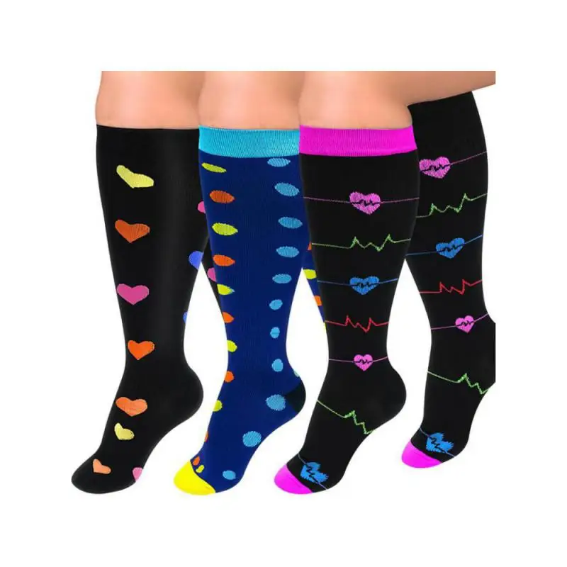 XXL 3XL 4XL  2025 New Design Men Compression Socks Women Running Plus Fat Travel Super Size  Nurse Prevent Varicose Veins