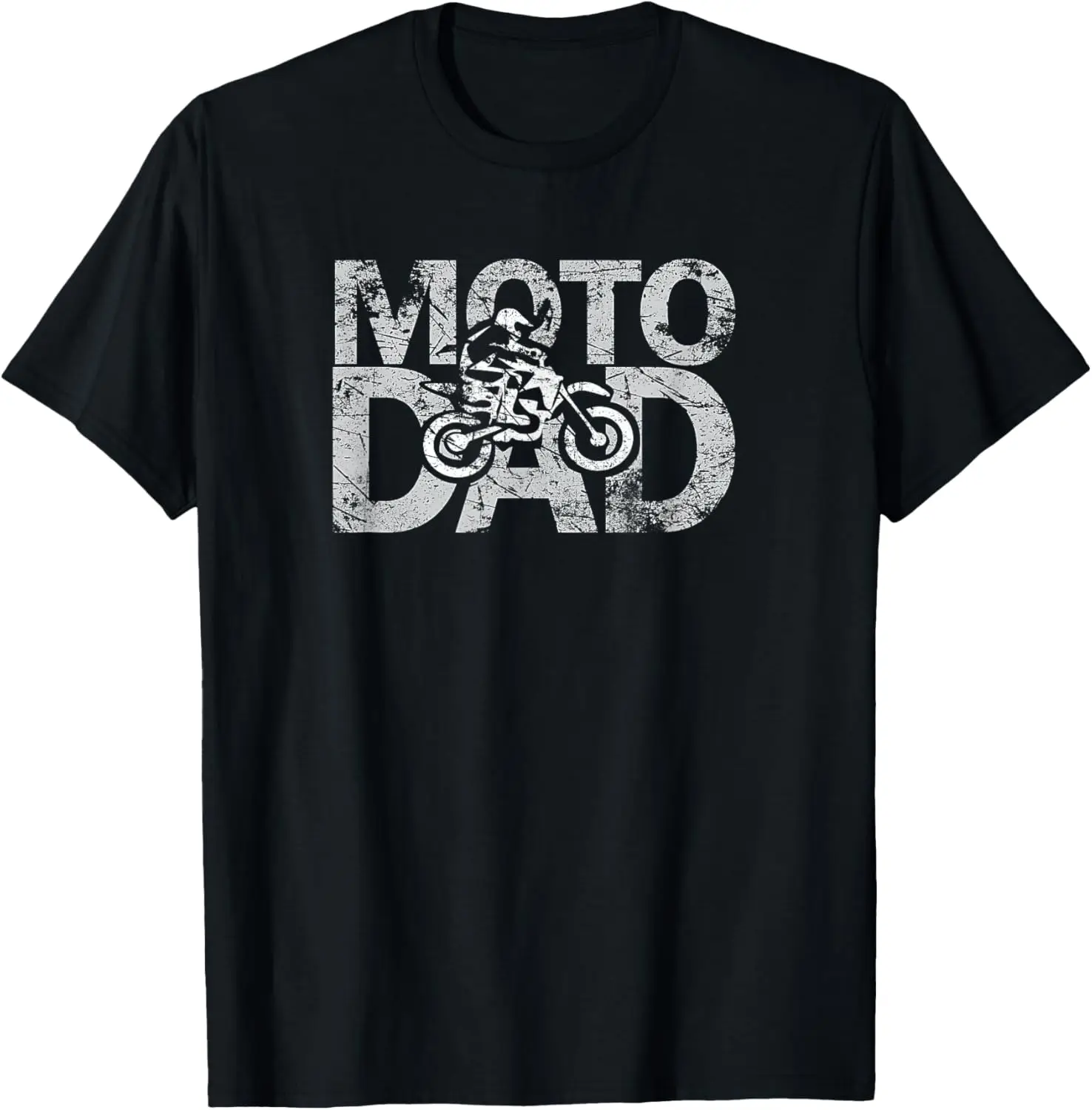 

Mens Moto Dad Dirt Bike Jersey T Shirt Distressed