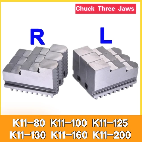 Portabrocas de tres mandíbulas K11-80 K11-100 K11-125 K11-130 K11-160 K11-200 Pie de tarjeta de portabrocas Universal de tres mandíbulas 3 unids/set torno mecánico