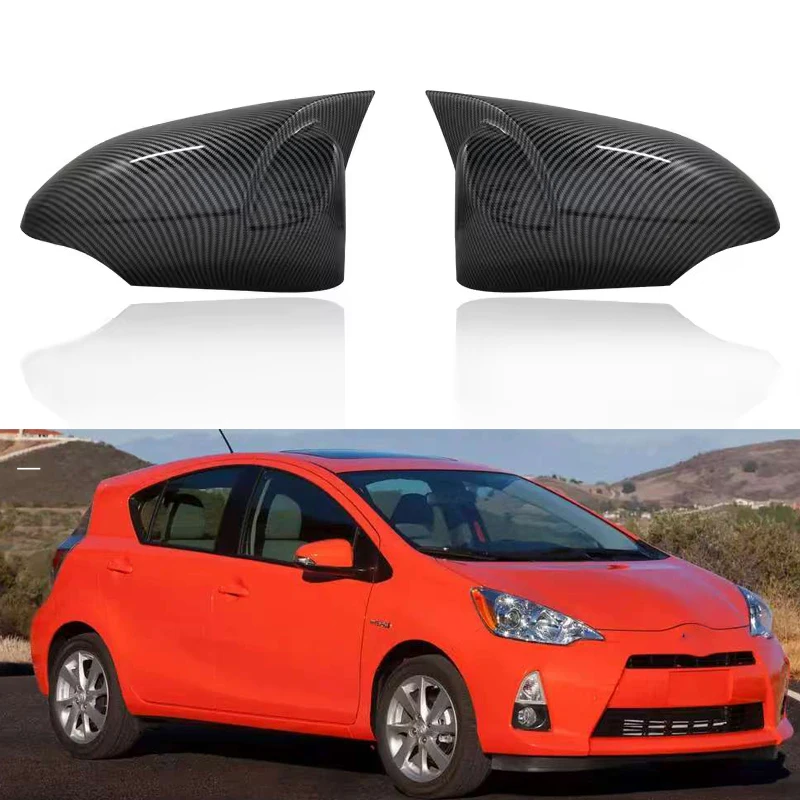 

Для Toyota Prius C 2012-2019 крышка зеркала из АБС-пластика из углеродного волокна, внешняя наклейка, отделка, простая установка