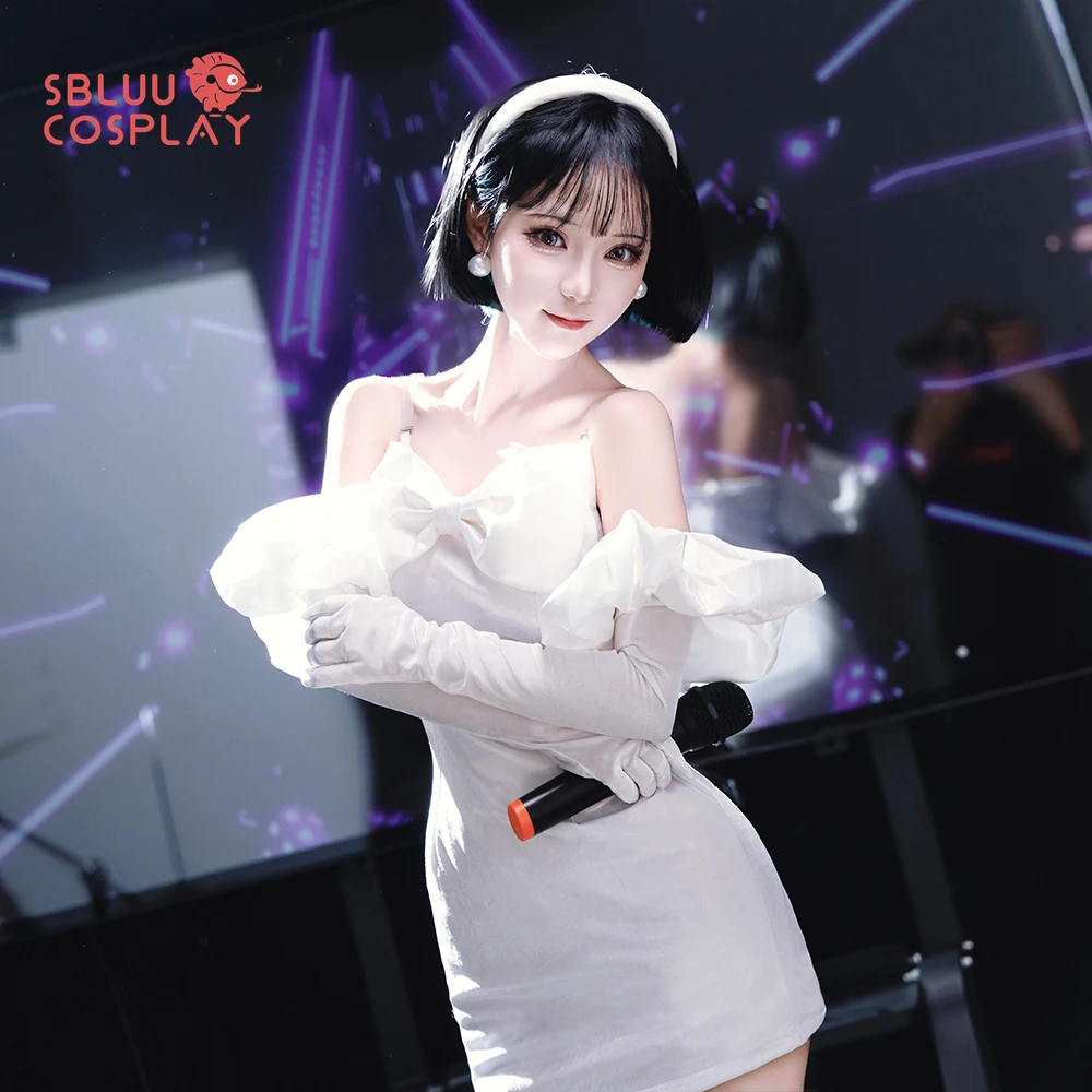 SBluuCosplay الغريبة Sua تأثيري حلي المرحلة فستان أبيض أقراط هالوين عيد الميلاد حفلة زي