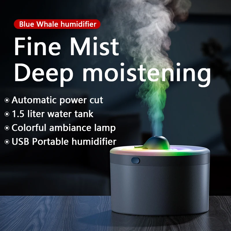 Usb Humidifier ขนาดใหญ่ปริมาณหมอกสำนักงานขนาดใหญ่ความจุไร้สายเครื่องฟอกอากาศเครื่อง