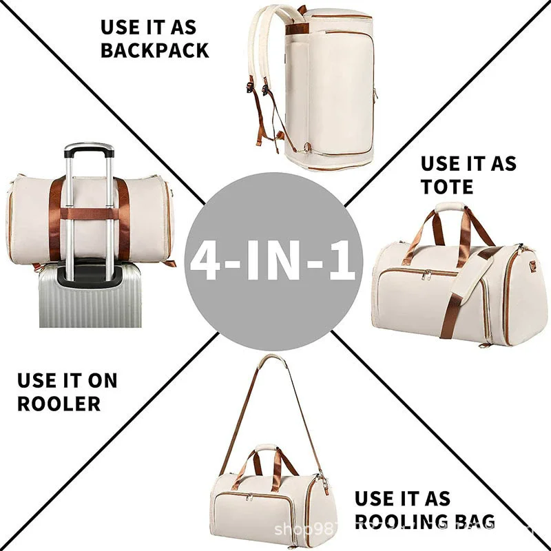 

Новая дорожная сумка для одежды, трансформируемая сумка для одежды со съемной подвесной сумкой для костюма, портативная дорожная сумка для багажа