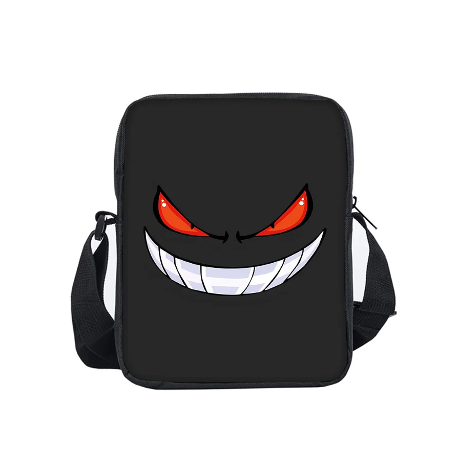 

Evil Smile Pattern Single Sided Messenger Bag for Boy/Girls Children Best Gifts 3D Cartoon Casual Crossbody Bag