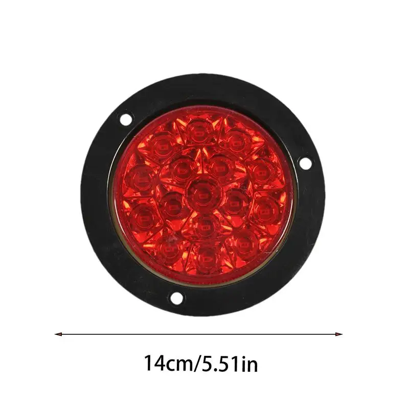 Tail Lights For Trailer Waterproof 4inch Round Red Amber LED Trailer Tail Lights 2PCS LED Tail Lights Kit For Rv Truck Trailer