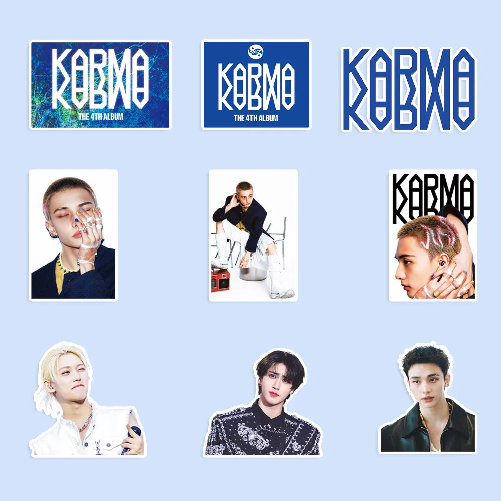 91 szt. Naklejek Graffiti z zespołem KPOP Stray Kids, SKOO Nowe Specjalne Naklejki z KARMA, Naklejki z Dużymi Głowami Realistycznych Postaci, Naklejki DIY