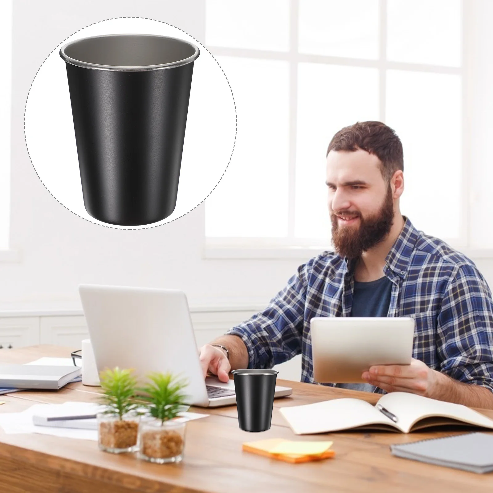 

Stainless Steel Water Cup 350Ml Insulated Travel Mug Portable Coffee Cup Outdoor Camping Household Drinkware Reusable