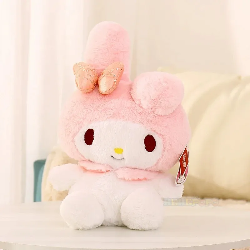 23-30cm Kawaii Sanrio Japanese Cartoon My Melody Plushie Toy Soft Stuffed Dolls Toys for Children Kids GF Birthday Gift Peluche