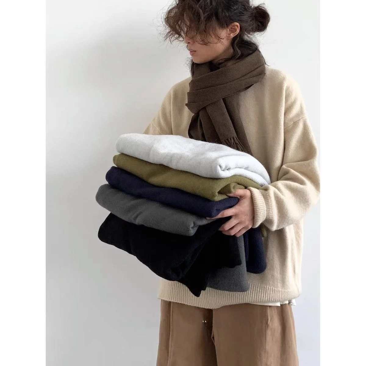 

Men's Thiened Autumn Winter Sweater Loose Fit Korean Sle Casual Knitted irt Faionable Lazy Sle Winter Outerwear