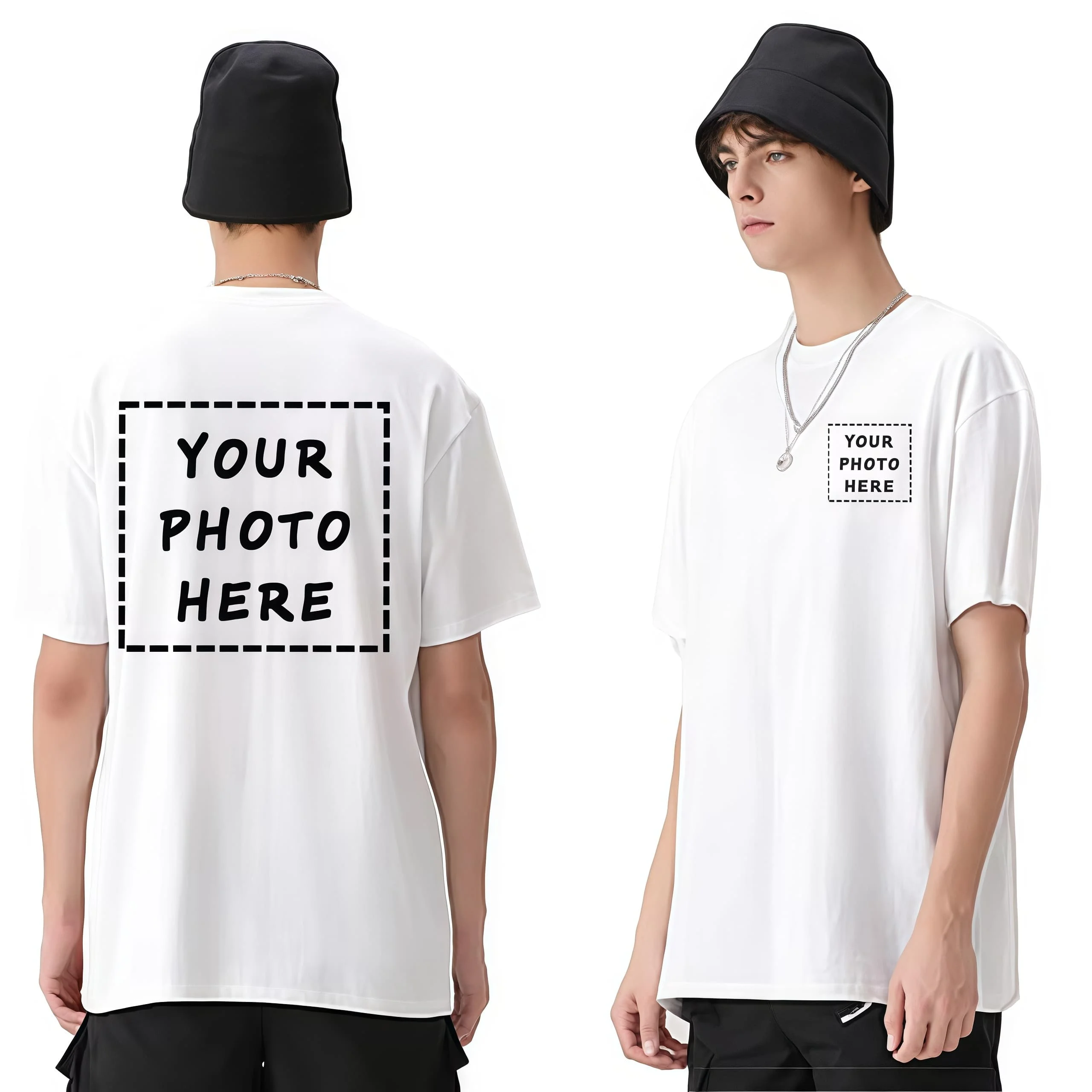 Customized Printed Men's Leisure T-Shirt DIY Design Photo/Logo Fashion Top Tee for Casual Wear
