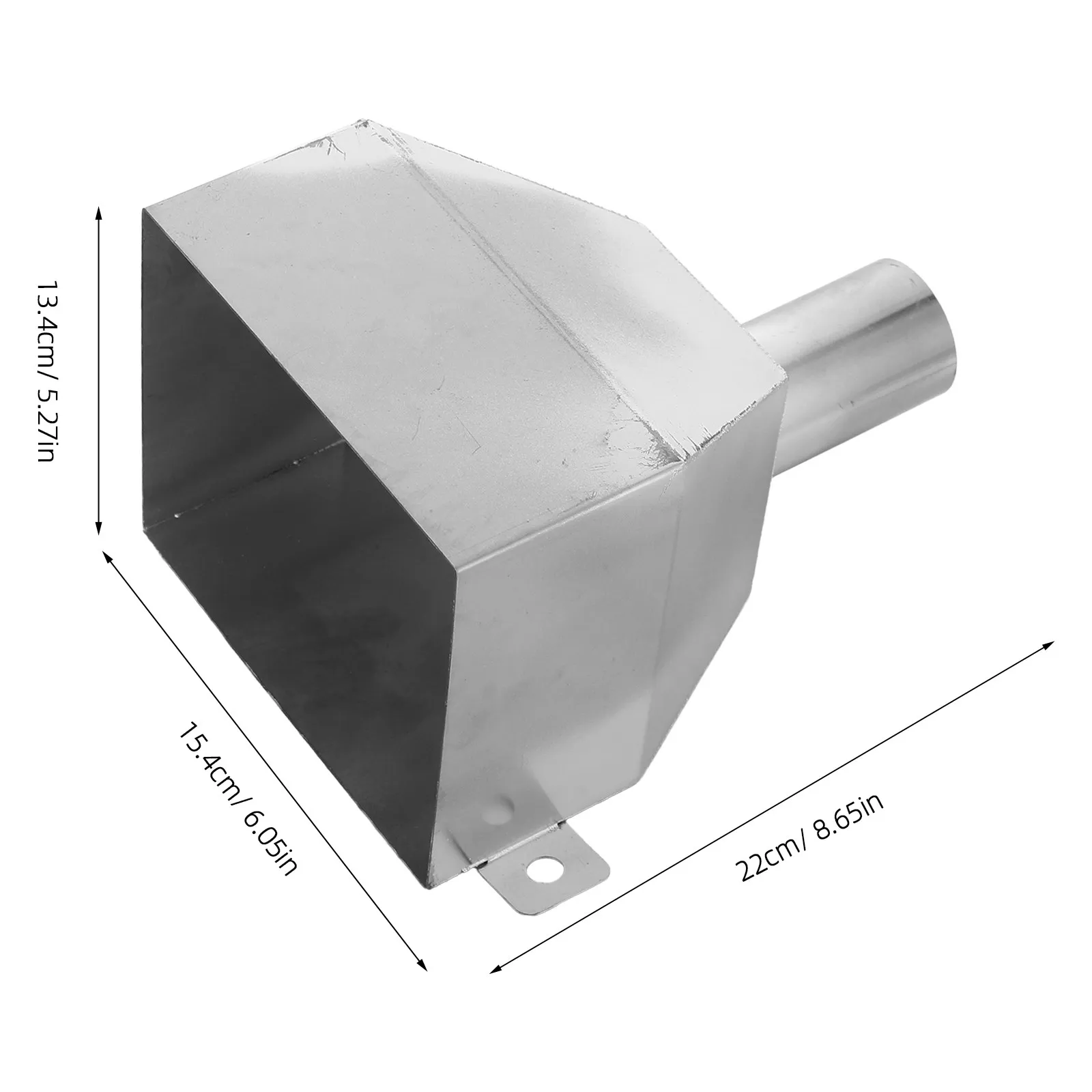 Stainless Steel 304 Flat Roof Drain Rainwater Downspout Adapter 45Mm Gutter Connector Home Roof Drain Pipe Anti Rust
