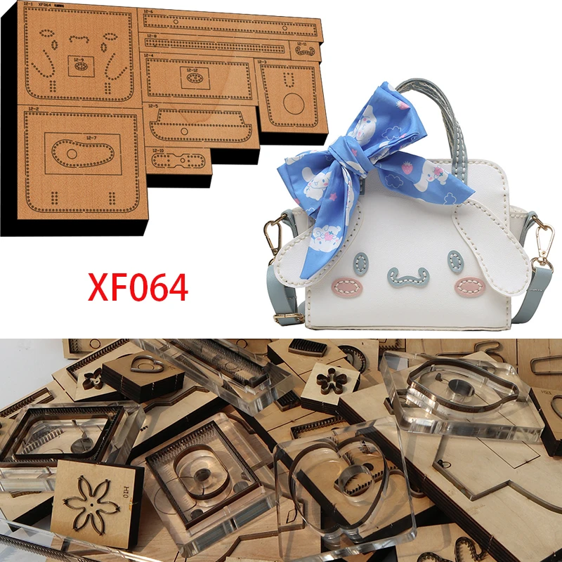 

New Japan Steel Blade Wooden Die Wallet Leather Craft Punch Hand Tool Cut Rabbit shoulder bag Knife Mould XF064