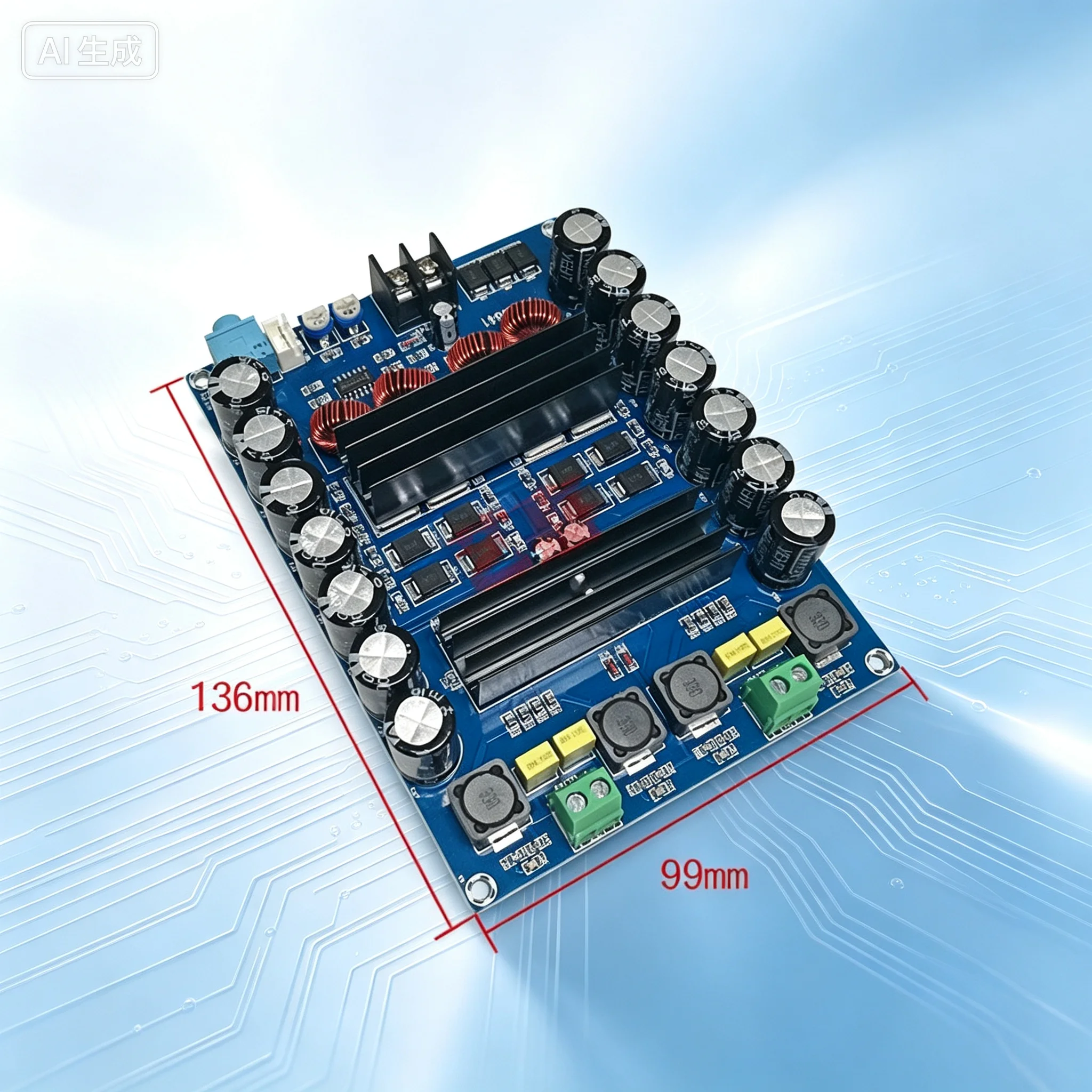 Audio Module for TPA3116D2 High Power Digital Amplifier Board, Dual Channel 2*150W Battery Car Vehicle Audio Module