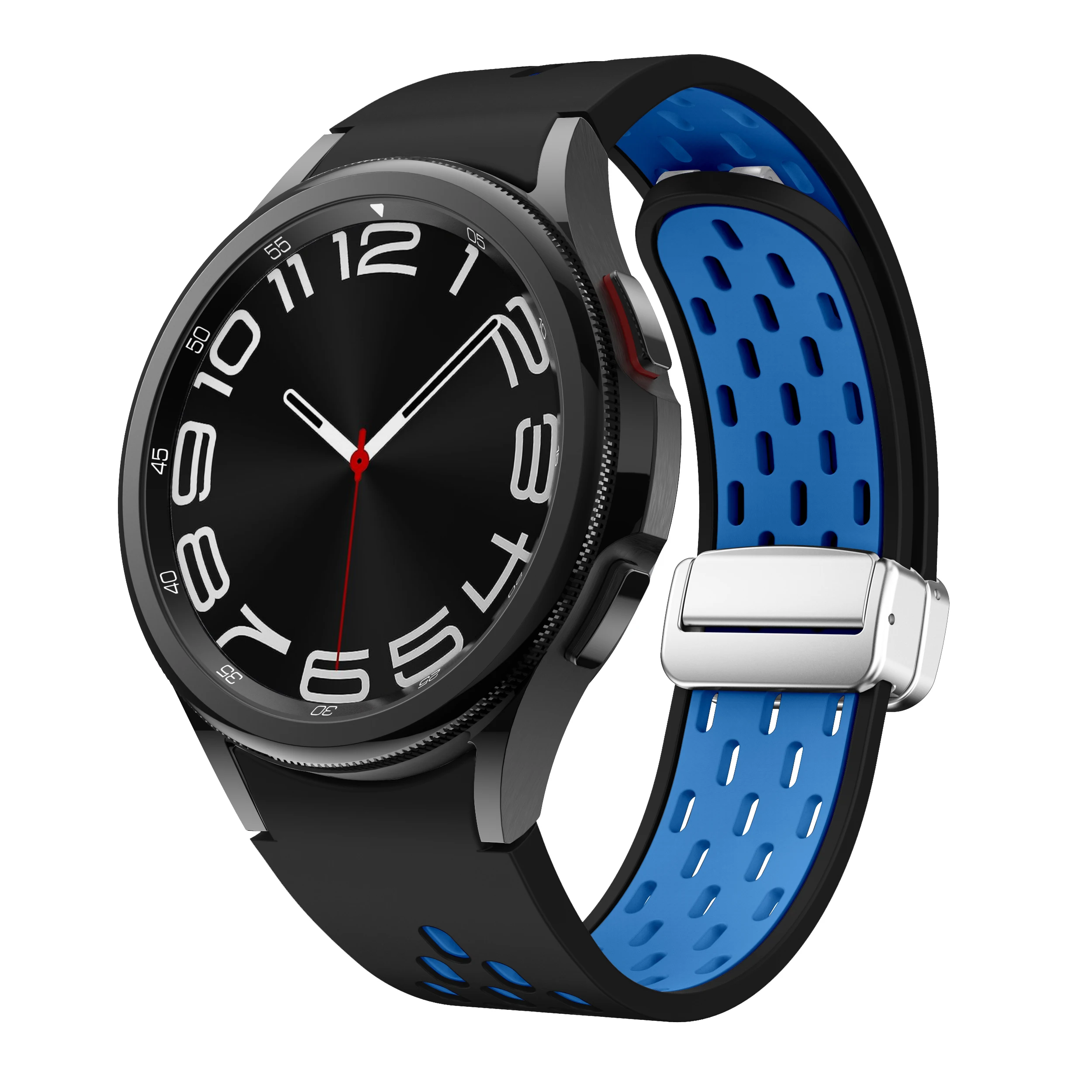 Silicone Strap for Samsung Galaxy Watch 6 5 4 40mm 44mm 5 Pro 45mm Magnetic Buckle Band for 6 Classic 43mm 47mm No Gaps Bracelet