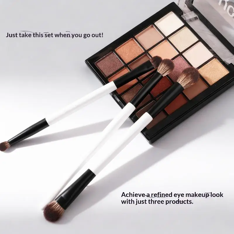 1/3Pcs Powder Blush Contour Makeup Brushes Dual-Ended Foundation Face Brush Eye Makeup Brush Set For Daily Cosmetic