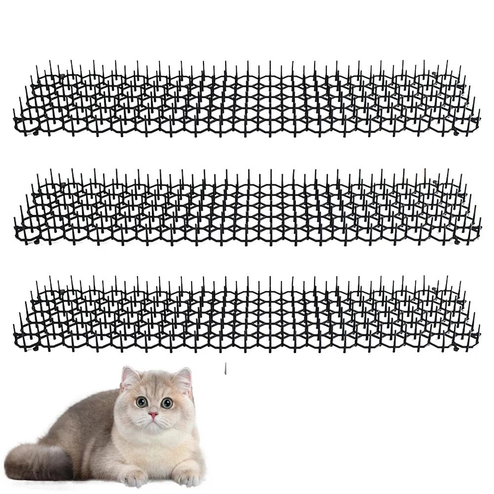 1Pc Cat Thorn Mat Dog Garden Anti-Cat Dog Outdoor Supplies Fences Anti-Cat Thorn Mat Plastic Fence Wall Spikes Animal Expulsion