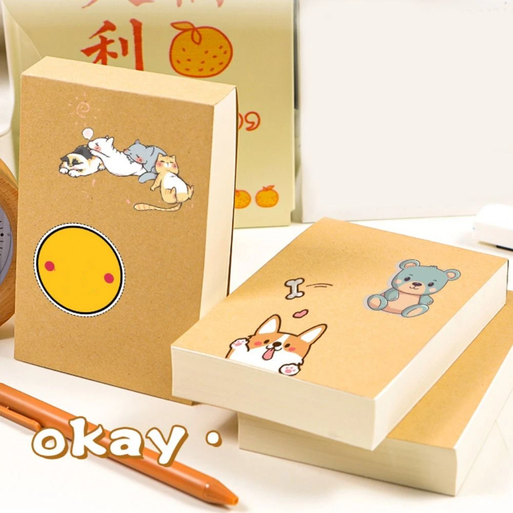 

Fashion A6 Blank Draft Notebook 252Sheets Thicken Writing Notepad School Supply Message Paper Painting Sketchbook Stationery