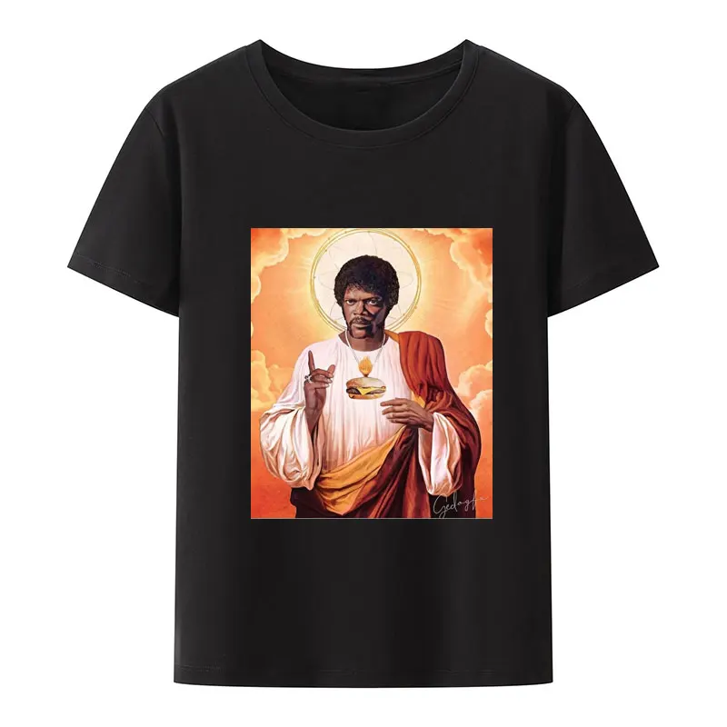 Tv Show Pulp Fiction Saint Saint Jules TShirt Catholicism Movie Short-sleev Tops Harajuku Hip Hop Streetwear Film Graphic Tshirt