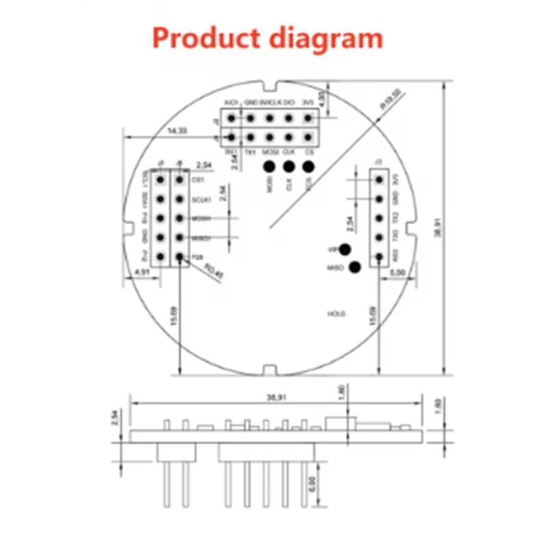 A25P 79G Millimeter Wave Level Detection Sensor HLK-LD8001 Radar Module Non-Contact High Precision Ranging