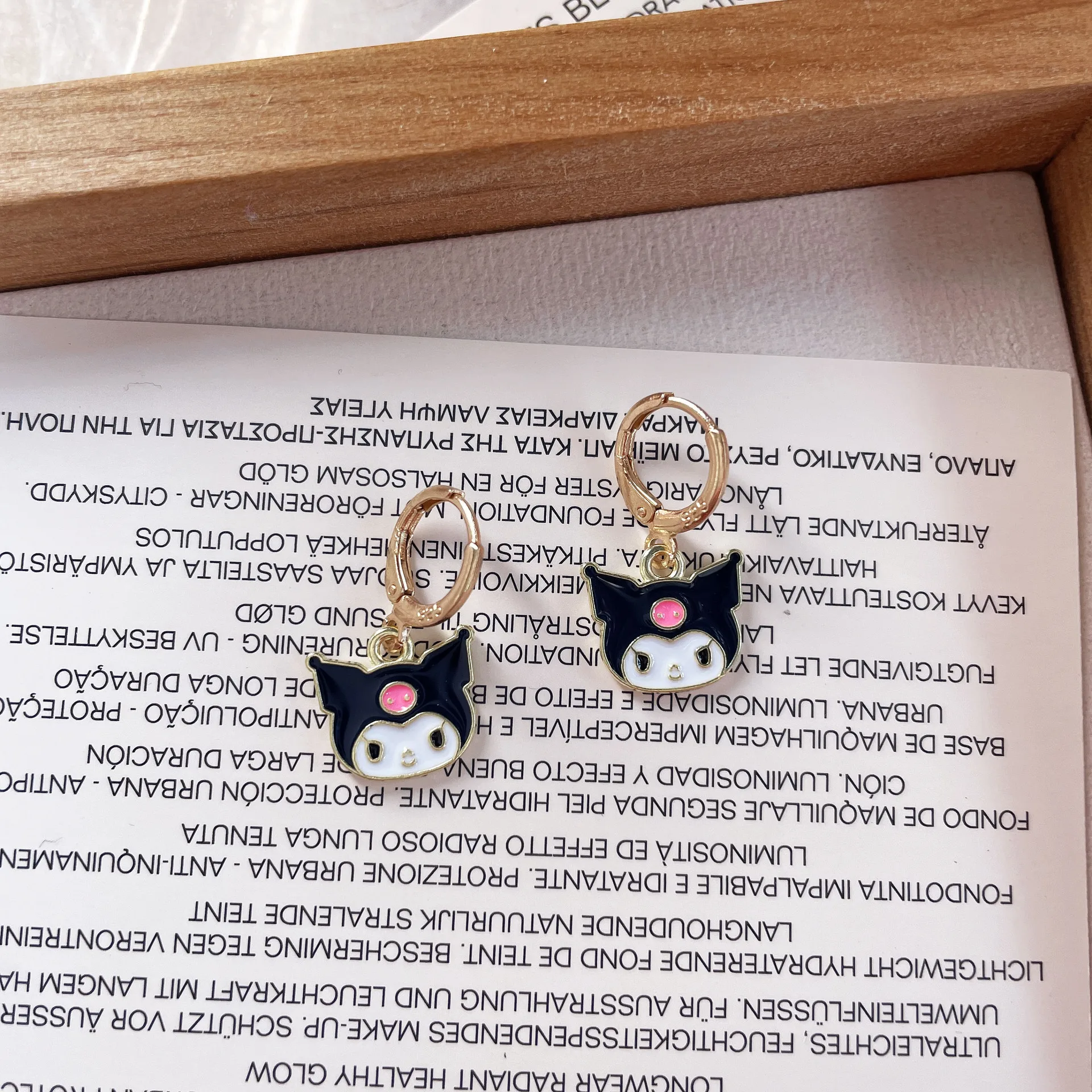 Sanrio Anime Kuromi Melody Silver Needle Earrings Cute Cartoon Cinnamonroll Student Girl Earrings Best Friend Holiday Gift