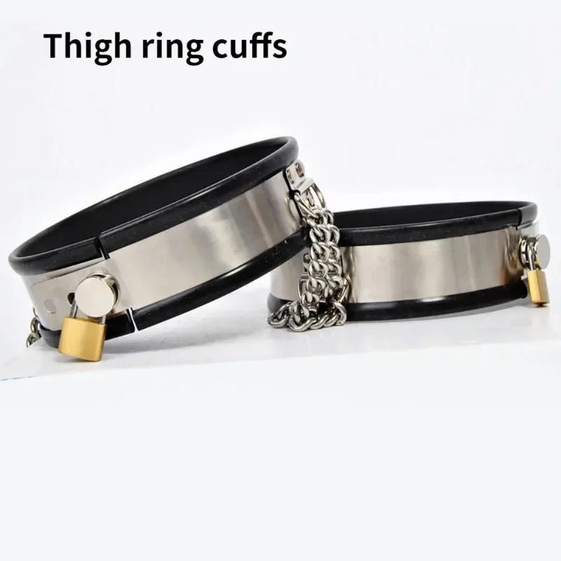 Chastity Pants Chastity Belt Device DIY Matching Pants Thigh Cuffs BDSM Stainless Steel Alternative Bondage Device Sex Adult Toy