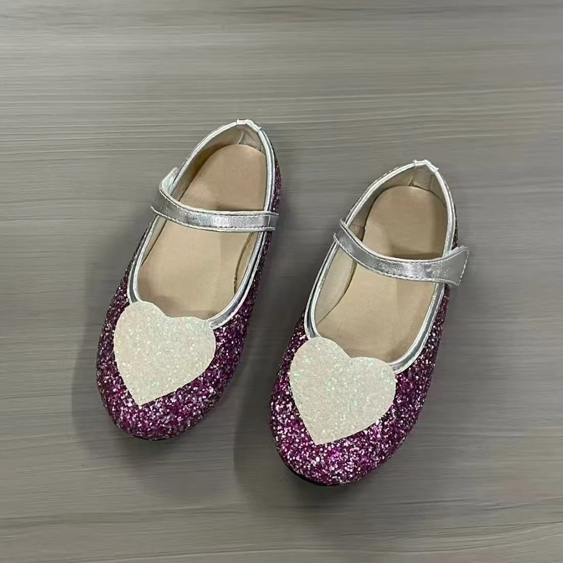 Jinyu Children's Princess Shoes Shallow Mouth Glitter Leather Inner Lining High Quality School Party Fashion Girls' Shoes