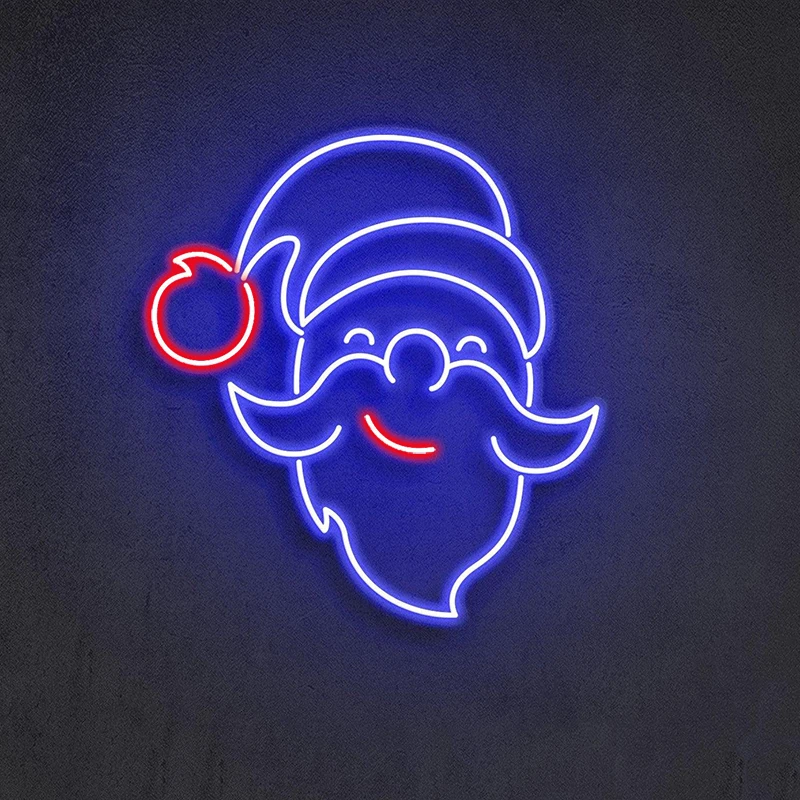 

Drop Shipping Santa Claus LED Custom Neon Sign Home Wall Decor Christmas Tree Shaped Signage 12V Led Lights Free Design