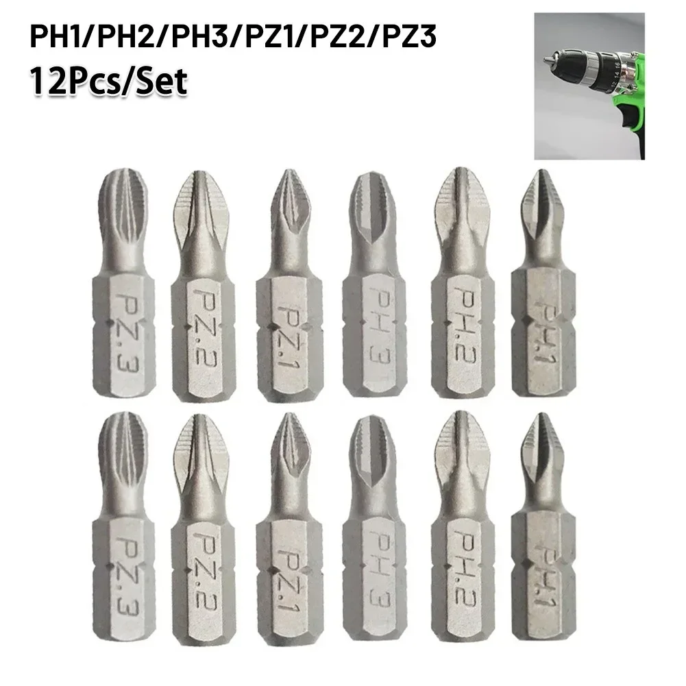 

Hot Sale Tool Magnetic Batch Head Drill Electric Hand Drill Hand Drill Wind Batch 12 Pcs/Set 25mm PH1/PH2/PH3/PZ1/PZ2/PZ3