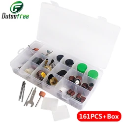 161PCS Rotary Tool Accessory Bit Set With Box Suit Dremel Accessories Grinding Polishing Cutting For Rotary Machine