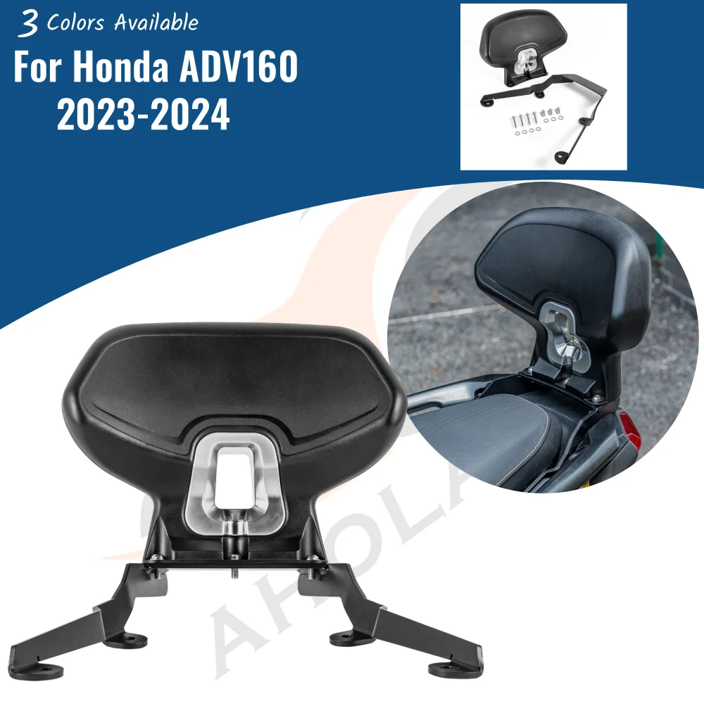 

For Honda ADV160 2023 2024 ADV 160 Rear Passenger Detachable Sissy Bar Backrest Motorcycle Cushion Back Rest Accessories