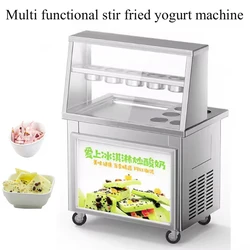 Single-Pot Fry Ice Cream Maker Commercial Yogurt Frying Machine Fried Ice Cream Roll Machine Pot Stir-Fried Milk Roll Machine