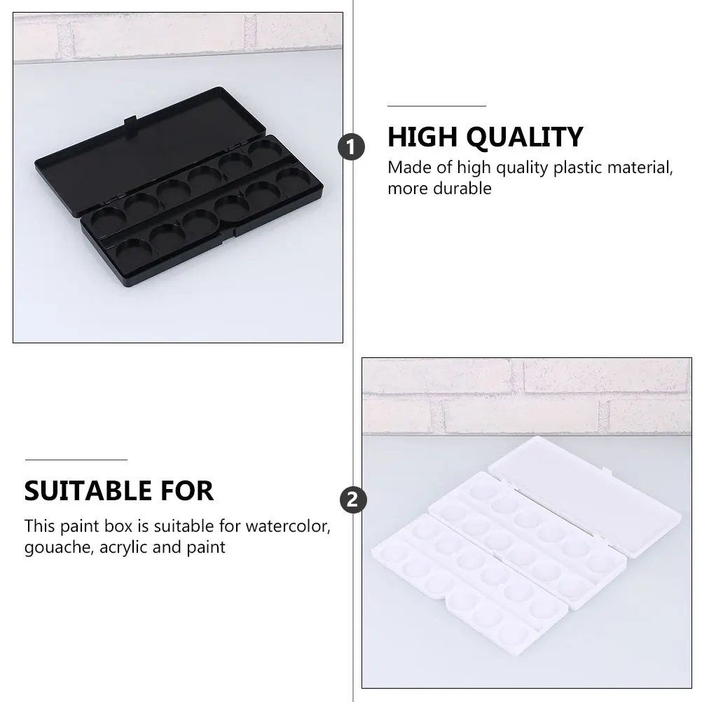 

3 Pcs Color Box Paint Tray Case Nail Art Drawing Plate Watercolor Pigment Manicure