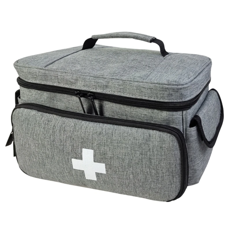 Empty Emergency Treatment Bags, First Aid Bag, Multi-Pocket for Home