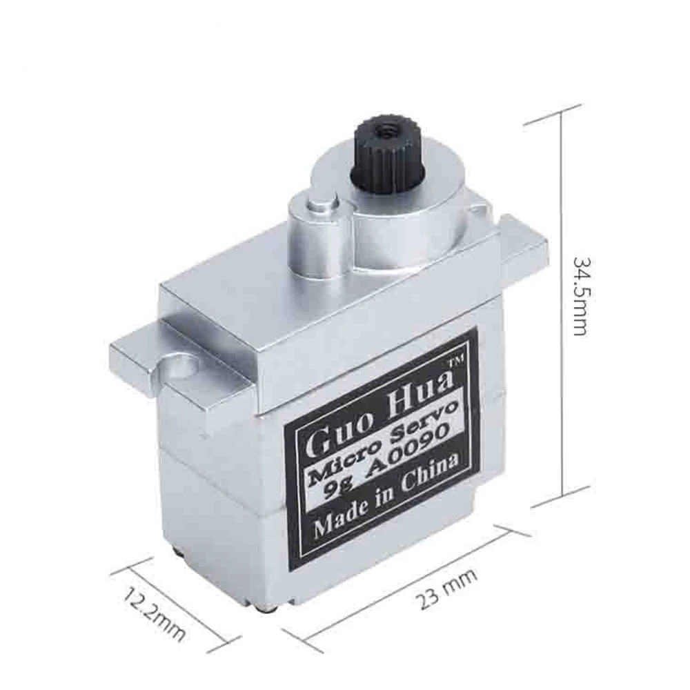 GuoHua A0090 9g couple élevé tout engrenage métallique Micro Servo numérique pour modèles de télécommande de Robot de voiture RC