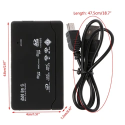 Portable SD Card Reader Writer USB All-in-1 Read Flash Memory Cards Simultaneously Universal Adapter Multi Hub For CF XD