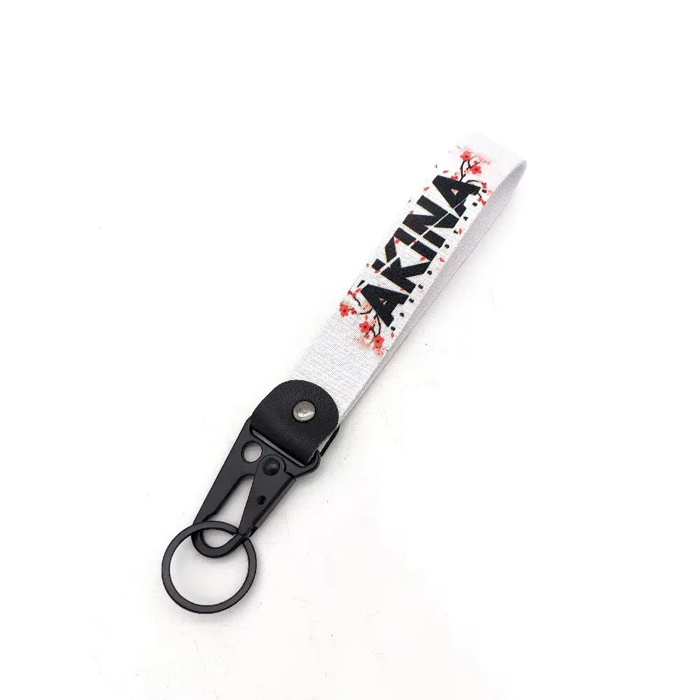 Initial D Auto Schlüsselanhänger Nylon JDM Stil Geschenk Lanyard Schlüsselanhänger Autoschlüssel Stahlfeder Clip Schlüsselanhänger Schlüsselanhänger