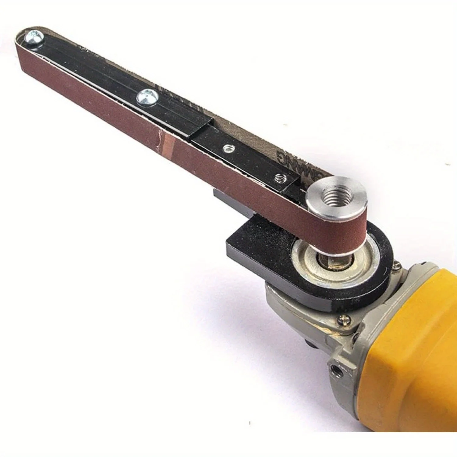 Elektrische bandslijpmachine Bandschuurmachine voor het polijsten van metaal - Bevestiging voor haakse slijper Ideaal voor aluminium, ijzer, staal en meer