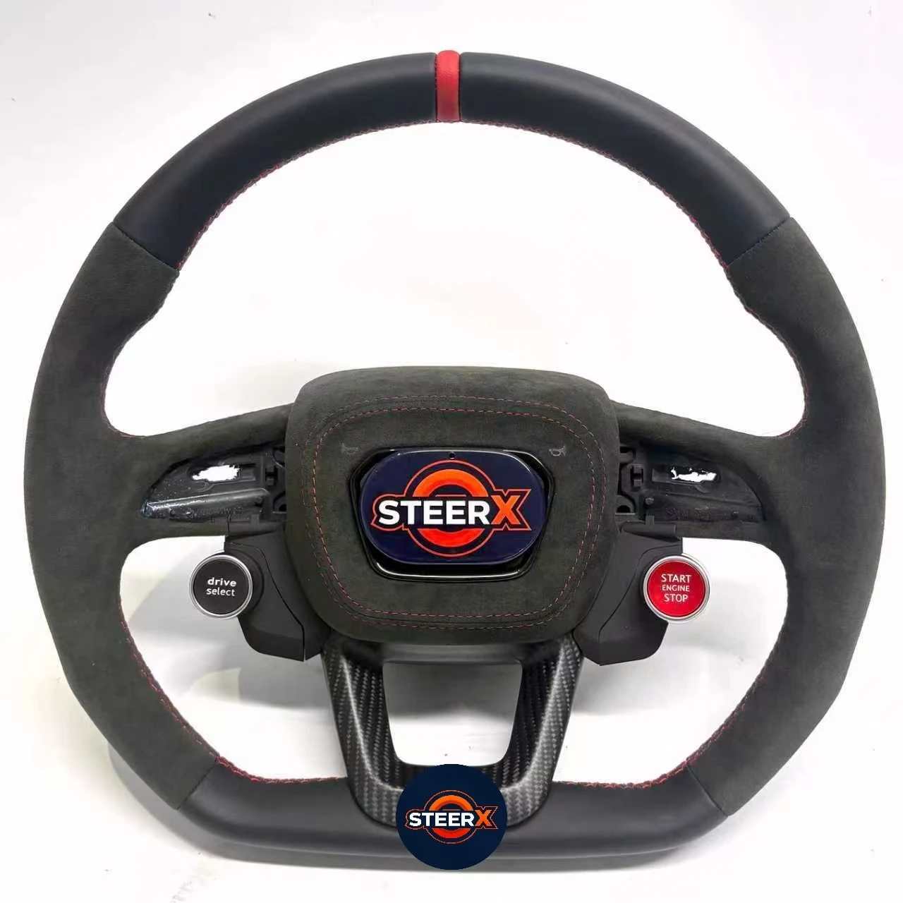 

Кожаный руль из алькантары для Audi Q5 Q7 Q8 Q3 Q2 2016-2025