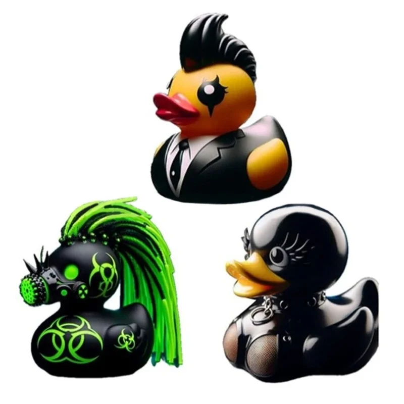 Punk Duck Figurine Resin Animal Figure Sculpture for Party Decorations Collectible Statue for Dance Enthusiasts Dropship