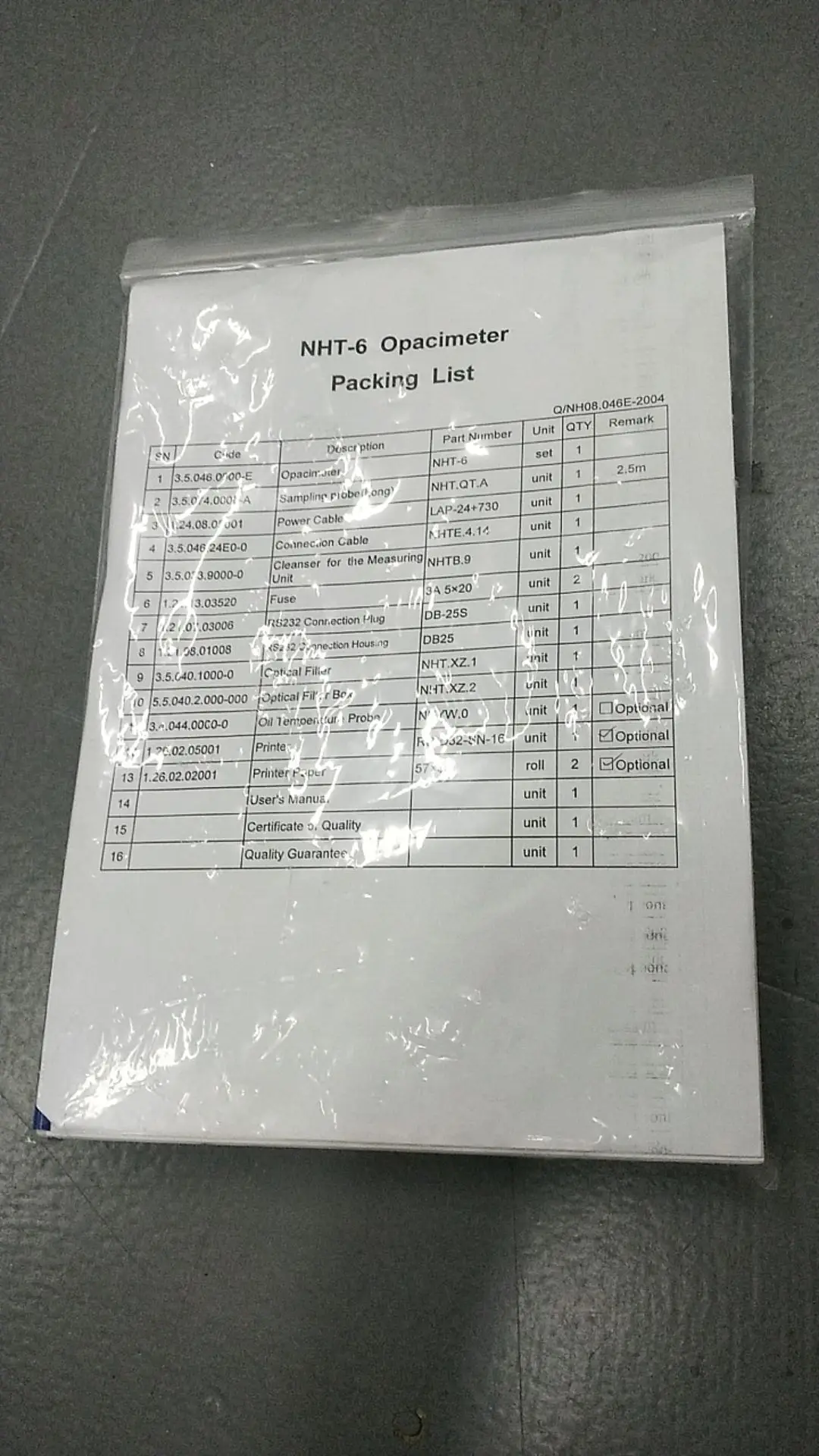 Nanhua NHT-6 محلل غاز انبعاث عادم الديزل التلقائي أحدث معدات اختبار Opacimeter 220 فولت/110 فولت