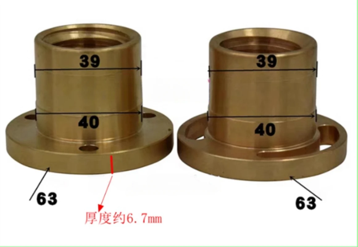 X /Y /Zaxis Screw Copper Sleeve Nut /bronze Nut 32*5/35*5mm Left/Right-hand Rotation Thread CNC Milling Machine for Bridgeport