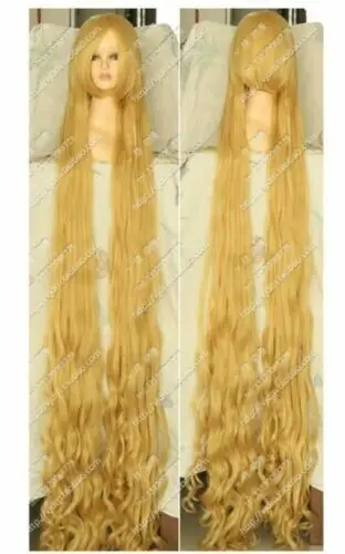 

Blonde Tangled Rapunzel 150CM Long Wavy Curly Synthetic Party Wig