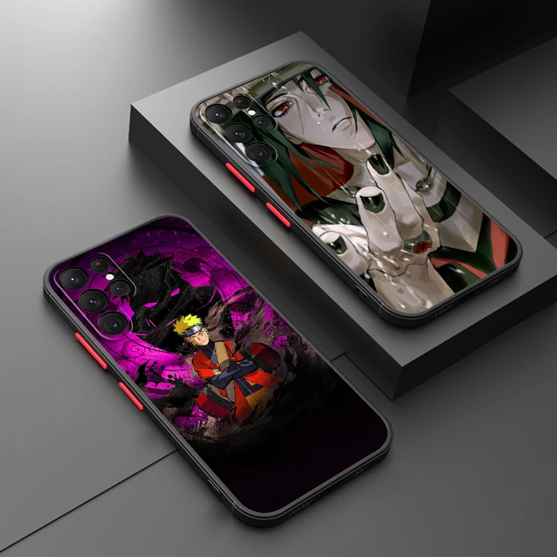 Narutos Anime Akatsuki Samsung A73 A72 A54 A53 A52S A34 A32 A33 A24 A23 A22S A02 Lite Frosted Translucent Phone Case
