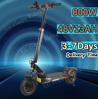 E-Scooter 800W Peak Power 48V13AH Scooter Electric Dual Damping Dual Braking System 10-inch Honeycomb Tires Folding E Scooter