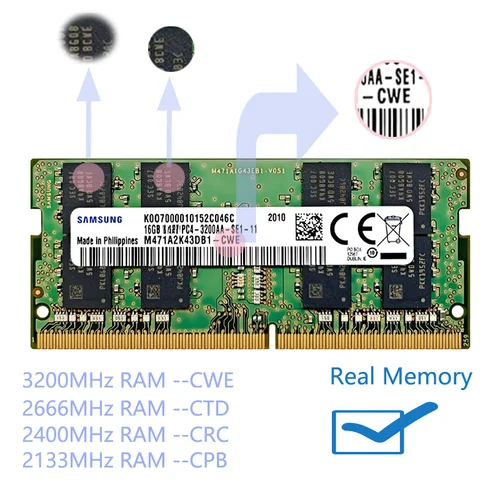 Imagen 2 del producto Samsung DDR4 4GB 8GB 16GB 32GB 64GB 2400mhz 2133 2666mhz 3200mhz Sodimm Notebook memoria de ordenador portátil de alto rendimiento
