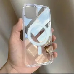 Transparent Wireless Charging Phone Case for iPhone 15 pro max TPU Magnetic Suction Cell for iPhone 12 Mini 13 14 X Xs XR Case