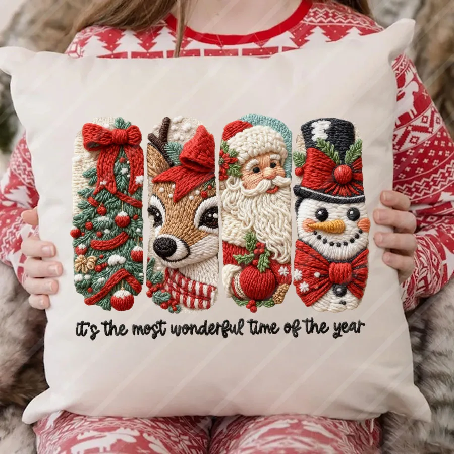 فو الغزل عيد الميلاد سانتا كلوز DIY بها بنفسك الحديد على نقل الحرارة ملصق مائي تي شيرت بلوزات سادات الملابس عيد الميلاد ديكور #5