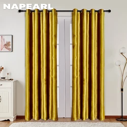 NAPEARL Blackout Curtain Golden Blackcloth Ground Decor for Party Birthday Home Decor 1PC